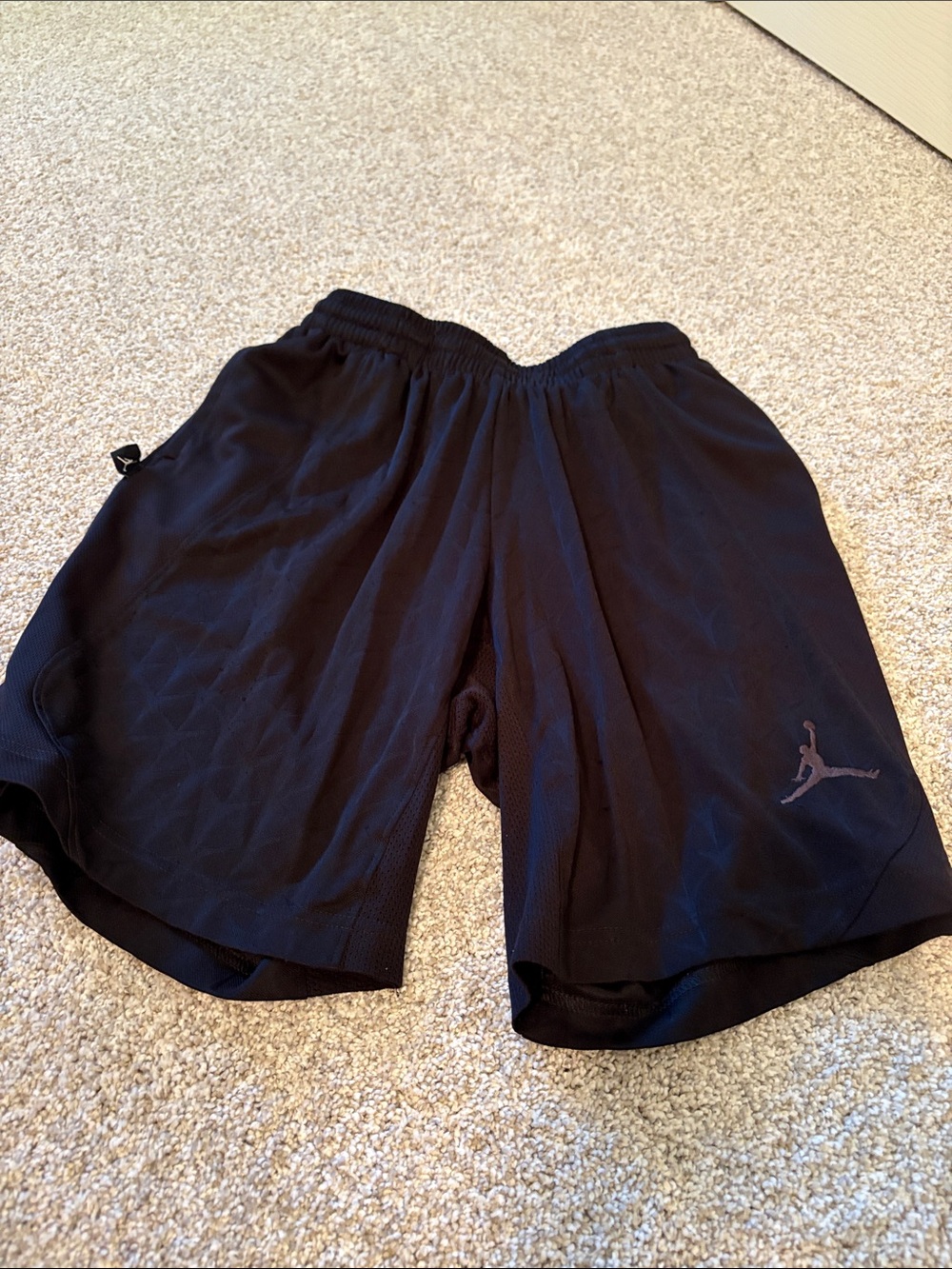 Jordan Black Athletic Basketball Shorts with Jumpman Logo 7” in seam